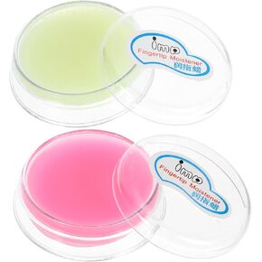 2pcs Bank Accessory Counting Wax Counting Money Accessory Wet Hand Wax Fingertip Moistener Moisturizer