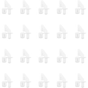 20PCS Plastic Lock On Control Horns 4 Hole Micro Control Horns for RC Airplane Helicopter Plane DIY Model Toy Parts (20)