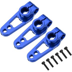 MECCANIXITY Aluminum Alloy 25T Steering Servo Single Sided Red Arm Horn for DIY RC Car/Boat/Airplane Boat Accessories 3 Pcs