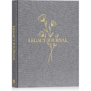 Lanpn Grandparents Legacy Journal Book with Prompts, Tell Me Your Life Story Memory Book to Fill Out, Mom Story Family Memory Book Keepsake Generational Journal, Grandpa Grandma Parents Gift, Beige