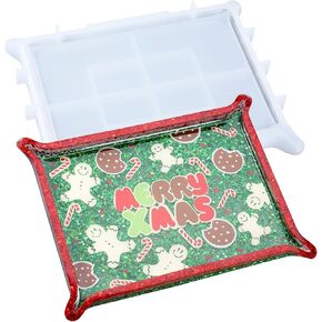 LET'S RESIN Resin Tray Molds, Small Rectangle Silicone Molds for Resin, Epoxy Resin Molds for Serving Tray, Resin Art, Resin Casting, DIY Jewelry/Cups/Makeup/Candy Storage Tray, Home Decor Crafts in Kuwait