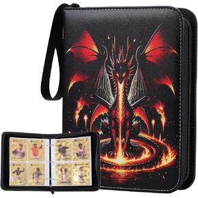 Trading Card Storage Album - 900 Pocket Card Binder with 50 Durable 9-Pocket Pages, Zipper Closure Collector's Album, Removable Sleeves for Card Protection, Perfect for Collectible Trading Cards