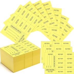 Kosiz 300 Sheets Raffle Tickets Sheets Hold This Stub Chinese Auction Tickets Basket Raffle Tickets for Silent Events Fundraiser(10 Bid,Bright Color)