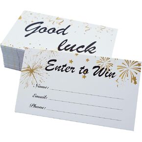 DNB 200 Pcs Raffle Tickets - 3.5'' x 2'' Enter to Win Cards for Various Events - Fit in Most Lottery Box Raffle Drum - Large Space for Name/Email Address/Phone Number