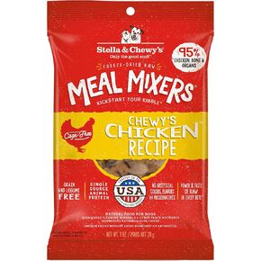 Stella & Chewy's Freeze Dried Raw Chewy’s Chicken Meal Mixers – Dog Food Topper for Small & Large Breeds – Grain Free, Protein Rich Recipe – 3.5 oz Bag