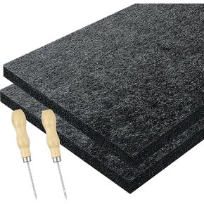 XIZAO Needle Felting Pad Natural Wool Felting Mat with 2 Felting Needle 11.8 x 7.8inch Felting Kit Needle Felting Supplies for Beginner Professional DIY 2Pcs