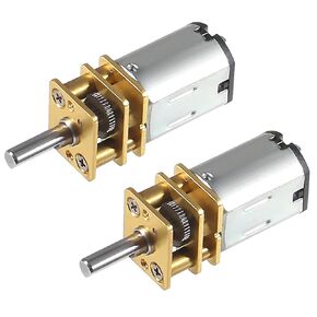 Alinan 2pcs 6V 500RPM N20 High Torque Speed Reduction Geared Motor with Metal Gearbox Motor for Smart Car DIY RC Toys