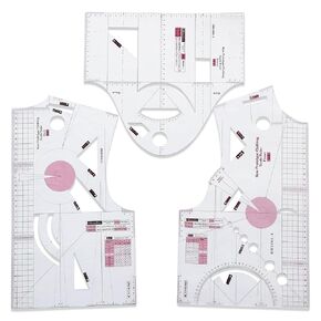 YICBOR 1:1 Fashion Design Ruler for Women Blouse Cloth Design School Student Teching Apparel Drawing Templete Garment Prototype Sewing Ruler