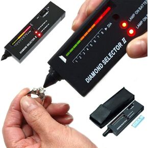[Upgraded] Diamond Tester Pen, High Accuracy Jewelry Diamond Teste Portable Electronic Diamond Tester Tool for Jewelry Jade Ruby Stone（with Battery）