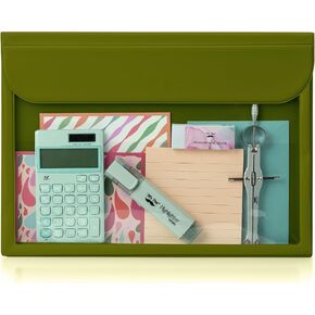 Mr. Pen- File Folder, Olive Green, Plastic File Folders Letter Size, Document Folder, Clear Plastic Folders for Documents, Filing Folders, Plastic File Folder, Plastic Folder, Office Folders