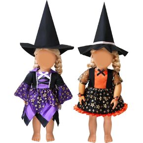 2 pcs 18 inch Doll Clothes and Accessories for American 18 inch Girl Doll Clothes Gift, American Doll Christmas Costumes Gifts for Little Girls (No Doll) (Christmas)