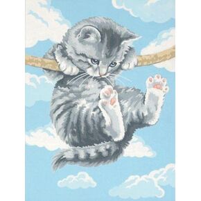 Dimensions Hang on Kitty Paint by Numbers for Adults, 9'' W x 12'' L