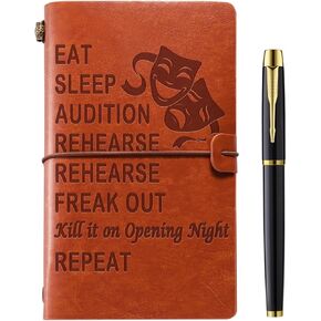 Theater Gifts Theatre Life Leather Journal Theater Actor Actress Gifts Director Gifts Funny Gifts for Theater Kids Drama Student Graduation Birthday Christmas