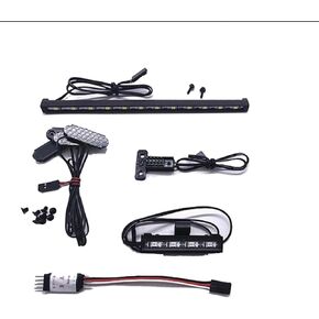 for Axial Scx10 Light Bar Kit,RC Car Top Light Headlights Lighting Taillight Kit for Axial 1/10 SCX10 III for Jeep CJ-7 RC Car Vehicle Lighting (1)