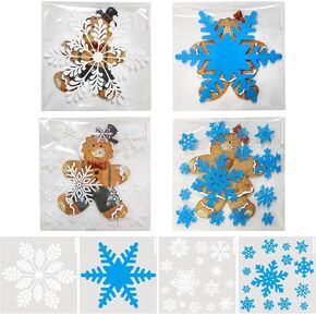 Christmas Self Sealing Cookie Bags: 100 Pcs 4x4 Inches Snowflake Cellophane Treat Bags for Gift Giving, Clear Resealable Christmas Goodie Bags for Packaging Candy, Cookies, Treat, Snacks and Favors