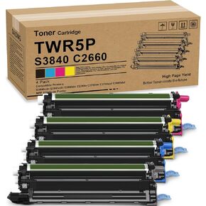 SAIDING Remanufactured Imaging Drum Compatible for Dell TWR5P S3845 S3840 C2660 331-8434 for S3840cdn S3845cdn C2660dn C3760n C3760dn C3765dnf C2665dnf Color Smart MFP S3845cdn Printer(4-Pack)