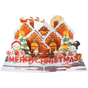 JOYIN Christmas Pop Up Cards with Envelopes, 3D Forever Flower Greeting Cards,Xmas Festive Pop Up Cards for Family Members, Christmas decor, Warm Present Giving, Thanksgiving and all occasions