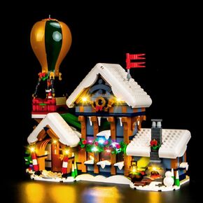 مصباح LED BrickBling متوافق مع مكتب بريد Lego Santa، وأضواء ديكور العطلات متوافقة مع Lego 10339، مجموعة إضاءة عيد الميلاد - بدون نموذج (إضاءة الإصدار الأساسي)