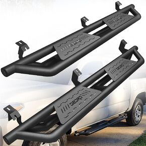 OEDRO 6" Running Boards Compatible with 2005-2023 Toyota Tacoma Double Cab, Upgraded Side Steps Rails Black Textured Heavy Duty Truck Nerf Bars