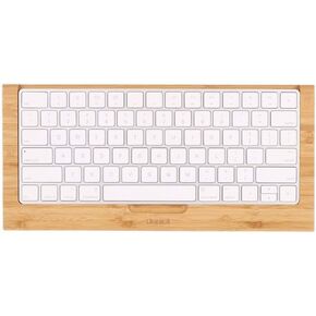 SAMDI Wooden Keyboard Tray, 2nd Generation Wireless Keyboard Tray for iMac Stand Base Keyboard Mounting Platform Shelf, Small Slot for Magic Keyboard Storage - (Bamboo)