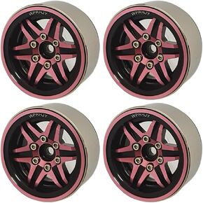 1.9 Beadlock Wheels Hub, Heavy Duty CNC Aluminum Crawler RC Wheel 4pcs-Set, for for 1:10 TRX-4 Axial SCX10 II SCX10 III Redcat. (Copper Black)