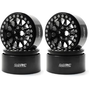 عجلات MRC 1.9 Beadlock (4 قطع) إطارات عجلات من سبائك الألومنيوم بآلة CNC لـ 1:10 RC Cralwer TRX4 SCX10 III SCX10 Pro SCX10 II Gen8 Ascent (A) (أسود أحمر) in Kuwait