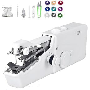 Handheld Sewing Machine, Portable Mini Hand Held Sewing Machine Cordless Electric Stitching Device, DIY Hand Sewer Machine for Household, Travel - for Beginners, Professionals, Adults