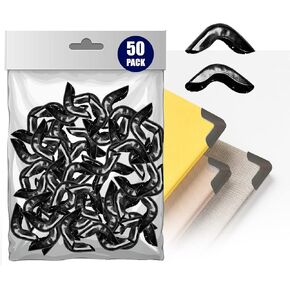 Performore 50 Pack Nickel Rounded Corners - Protect Corners and Decorate Your Book, for Scrapbook, Notebook, Photobook and More