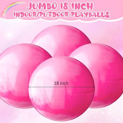 Chumia 18 Inch Fun Bouncy Balls 5 Pcs Rubber Inflatable Beach Ball Bouncing Sensory Playballs with Hand Air Pump for Park Backyard Beach Indoor Outdoor Party Favors in Kuwait