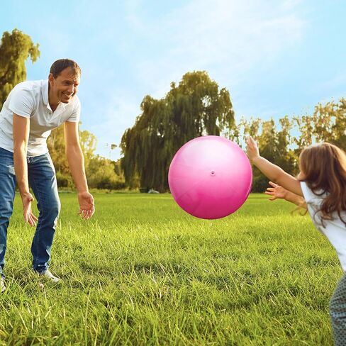 Chumia 18 Inch Fun Bouncy Balls 5 Pcs Rubber Inflatable Beach Ball Bouncing Sensory Playballs with Hand Air Pump for Park Backyard Beach Indoor Outdoor Party Favors in Kuwait