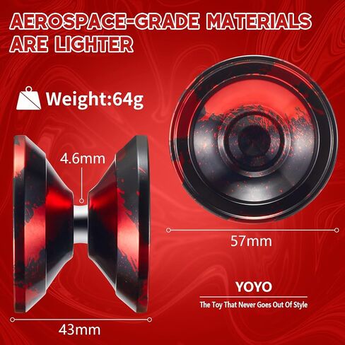 FETESNICE Yoyo Professional Responsive Yoyos for 8-12 Kids, Beginner, Unresponsive Yo-yo for Adults, Metal Trick Yo yos for Advanced Player, Pro Yo-yo with Accessories（Black Gold） in Saudi Arabia
