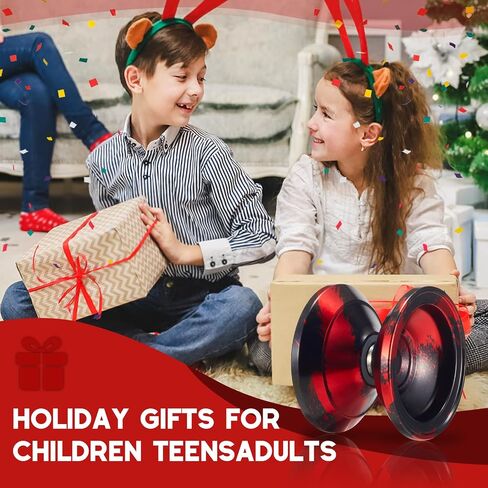 FETESNICE Yoyo Professional Responsive Yoyos for 8-12 Kids, Beginner, Unresponsive Yo-yo for Adults, Metal Trick Yo yos for Advanced Player, Pro Yo-yo with Accessories（Black Gold） in Saudi Arabia