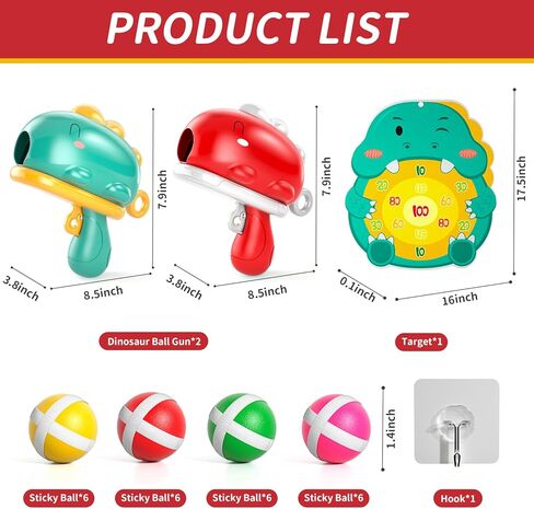 Bennol Outdoor Toys Gifts, Dinosaur Games Dart Board Toys for Kids Ages 3-5 6-8, Birthday for 3 4 5 6 Year Old Boys Kids in Kuwait