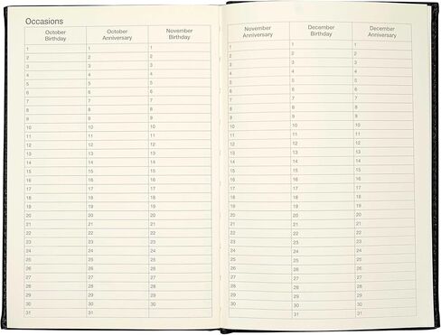 دفتر العناوين | غطاء جلد صناعي ناعم مبطن إيطالي | صفحات ذات حواف ذهبية مذهبة | مؤشر 22 خطوة | الحجم: 5.5 × 8 بوصة in Kuwait