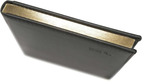 دفتر العناوين | غطاء جلد صناعي ناعم مبطن إيطالي | صفحات ذات حواف ذهبية مذهبة | مؤشر 22 خطوة | الحجم: 5.5 × 8 بوصة in Kuwait