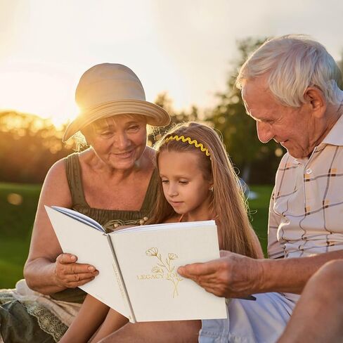 كتاب مجلة Lanpn Grandparents Legacy Journal مع المطالبات، أخبرني بكتاب ذكريات قصة حياتك لملء كتاب الذاكرة العائلية لقصة الأم، مجلة تذكار للأجيال، هدية للجد والجدة، بيج in Saudi Arabia