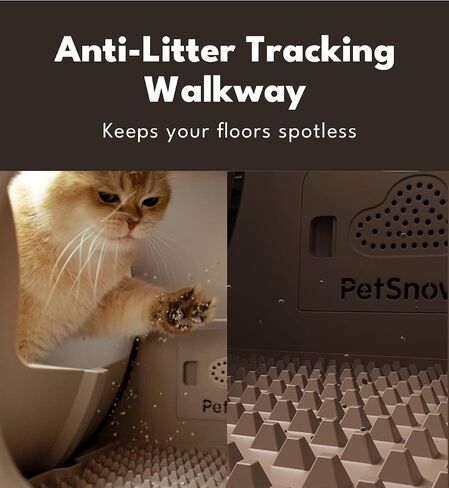 PetSnowy Self-Cleaning Automatic Cat Litter Box with Odor Control TiO2 System, Robot Litter Box with Auto-Packing, App Control, Large Cats & Multiple Cats (2026 Premium Version) in Saudi Arabia