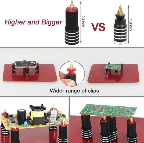 Soldering Helping Hands, NEWACALOX Third Hand Magnetic Helping Tool with 4 Soldering Helping Arms & Big PCB clamp Holder & 4 Upgrade PCB Holder Pillars, Waterproof Solder Clamp Station in Saudi Arabia