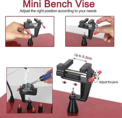 Soldering Helping Hands, NEWACALOX Third Hand Magnetic Helping Tool with 4 Soldering Helping Arms & Big PCB clamp Holder & 4 Upgrade PCB Holder Pillars, Waterproof Solder Clamp Station in Saudi Arabia