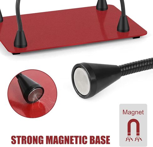 Soldering Helping Hands, NEWACALOX Third Hand Magnetic Helping Tool with 4 Soldering Helping Arms & Big PCB clamp Holder & 4 Upgrade PCB Holder Pillars, Waterproof Solder Clamp Station in Saudi Arabia