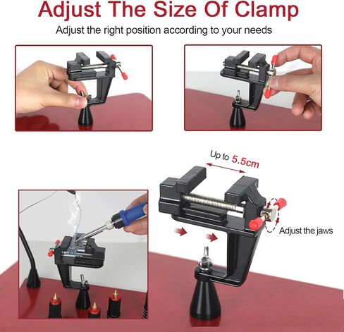 Helping Hands Soldering Magnetic Third Helper hand Station with 4 Solder Magnetic Arms, Welding Gun Holder and Waterproof Large Stable Base for Electronics PCB Clamp Jewelry Crafts Model Repair in Saudi Arabia