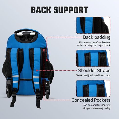 Rolling Trolley Backpacks | 38 L | Laptop Backpack | Multi-Pockets Convertible Aluminum Rod Luggage Bag for Office Travel (Puppy) in Saudi Arabia