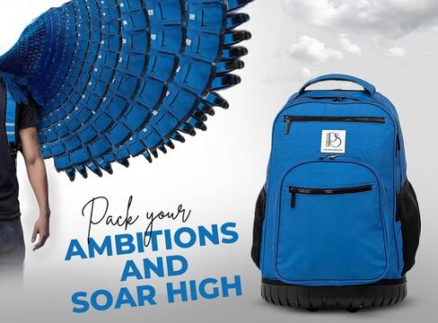 Rolling Trolley Backpacks | 38 L | Laptop Backpack | Multi-Pockets Convertible Aluminum Rod Luggage Bag for Office Travel (Puppy) in Saudi Arabia