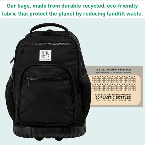 Rolling Trolley Backpacks | 38 L | Laptop Backpack | Multi-Pockets Convertible Aluminum Rod Luggage Bag for Office Travel (Puppy) in Saudi Arabia