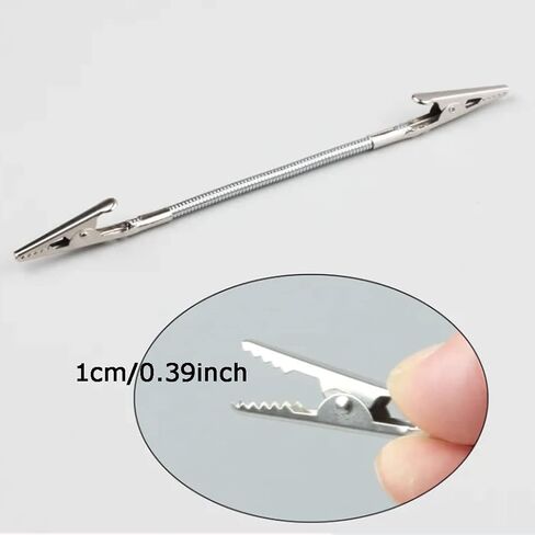 Double Head Alligator Clip, glrovazas Bendable Double Head Memo Clip Metal Strong Clip Photo Holder for Crafts DIY Card PhotoClip Photo Holders 8Pcs (Total Length 23cm/9.05inch) in Saudi Arabia