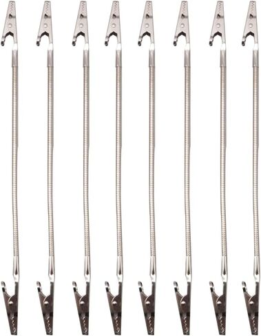 مشبك التمساح ذو الرأس المزدوج، مشبك مذكرة مزدوج الرأس قابل للانحناء من جلروفازاس، حامل صور معدني قوي للحرف اليدوية، حامل صور بطاقات الصور 8 قطع (الطول الإجمالي 23 سم/9.05 بوصة) in Kuwait