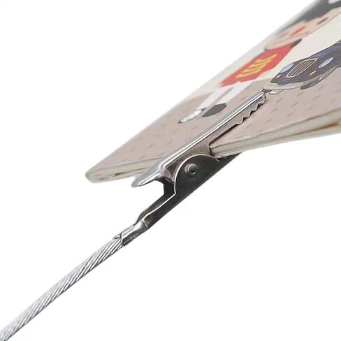 Double Head Alligator Clip, glrovazas Bendable Double Head Memo Clip Metal Strong Clip Photo Holder for Crafts DIY Card PhotoClip Photo Holders 8Pcs (Total Length 23cm/9.05inch) in Saudi Arabia