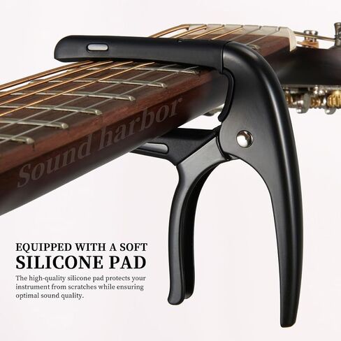 Guitar Capo, Black Capo, Pick Holder on Capo for Acoustic Electric Guitar,Ukulele,Mandolin,Banjo (Black) in Saudi Arabia