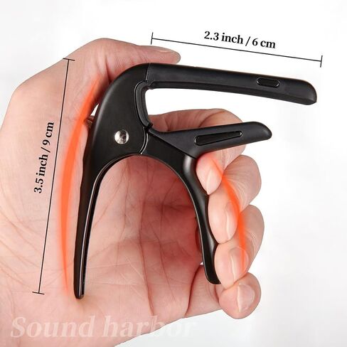 Guitar Capo, Black Capo, Pick Holder on Capo for Acoustic Electric Guitar,Ukulele,Mandolin,Banjo (Black) in Saudi Arabia