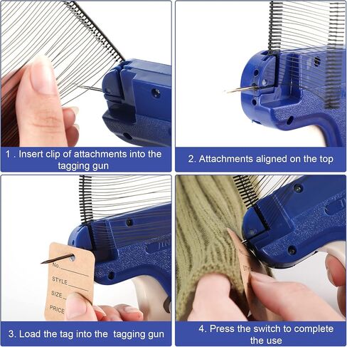 1518 Pieces Clothes Tagging Applicator Set, Include Handheld Clothing Label Applicator Garment Tag Attacher with 5 Steel Needle and 1512 Barbs Fasteners in 3 Sizes for Fine Tagging Application (Black) in Saudi Arabia